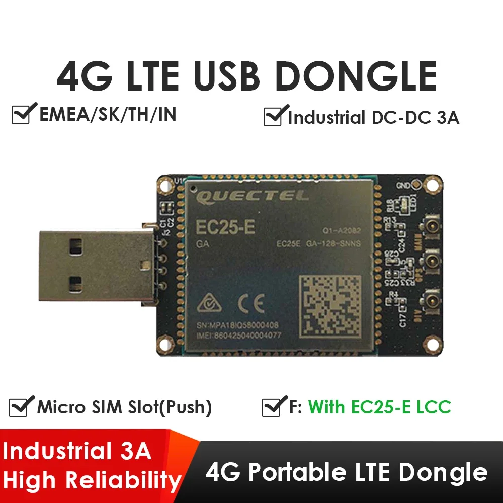 

2026 EXVIST EC25-E LCC Modem 4G LTE USB Dongle With SIM Card Slot GPS Enabled EMEA/South Korea/Thailand/India 4G LTE Dongle Prod