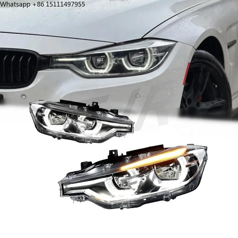 For  3 Series F30 F35 Headlights 13-15 Xenon Halogen Upgraded LED New Headlights