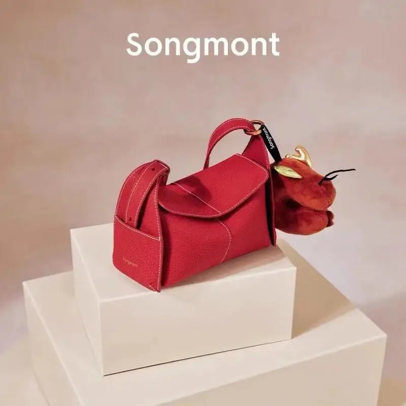 

Songmont Mini Eaves Bag Genuine Leather 2025 New Retro Vintage Structured Shape For Women Daily Commute Luxury Bag