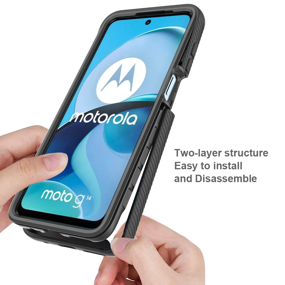 For Motorola Moto G14 G53 G23 G13 G82 G62 G52 G42 G32 G22 E20 E13 G60S G31 51 71 50  Case Hard HD Transparent Protect Back Cover