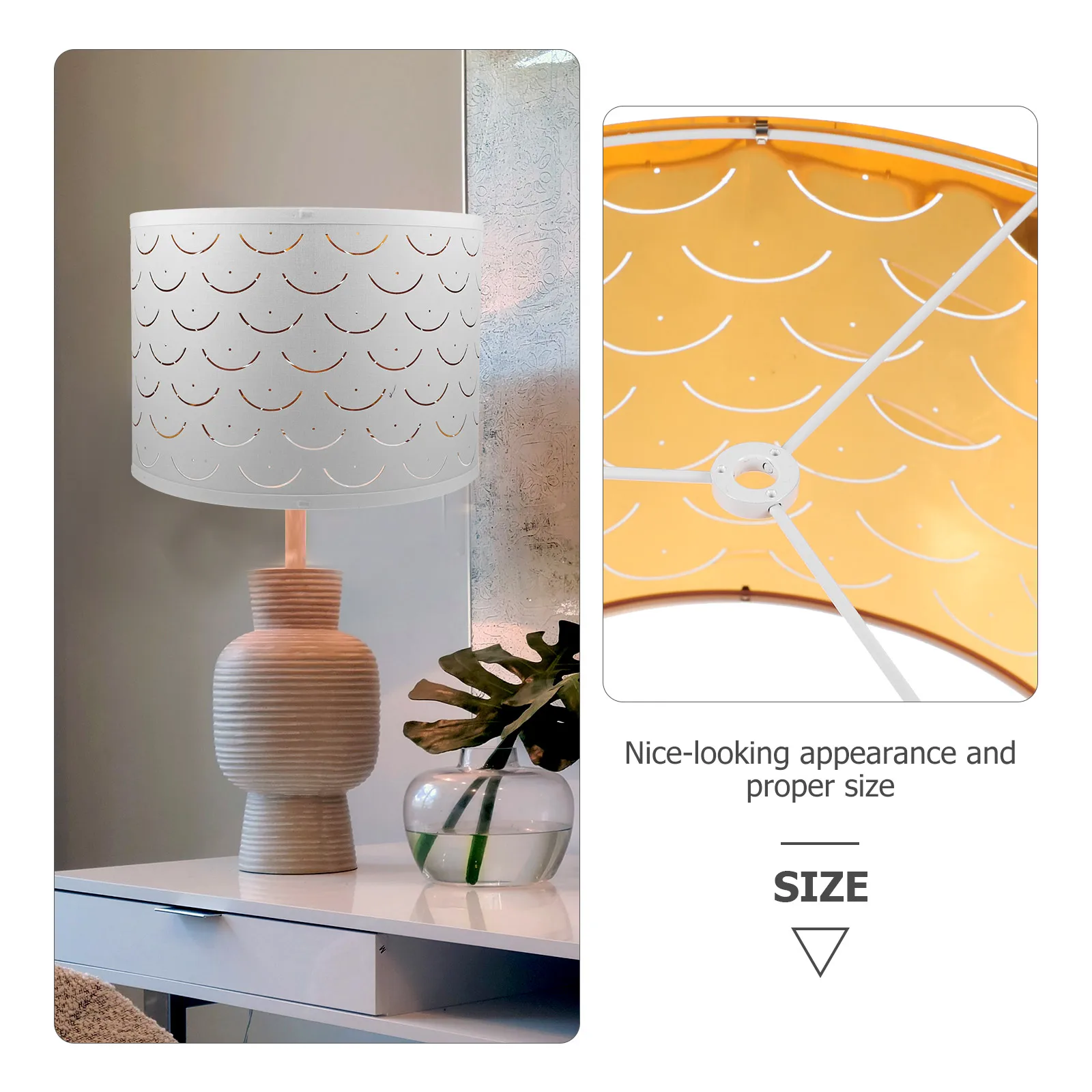 

Fabric Lamp Shade Table Lampshade Bedside Light Desk Lampshades Modern Farmhouse Decor Ch Cover Lightweight Iron Material