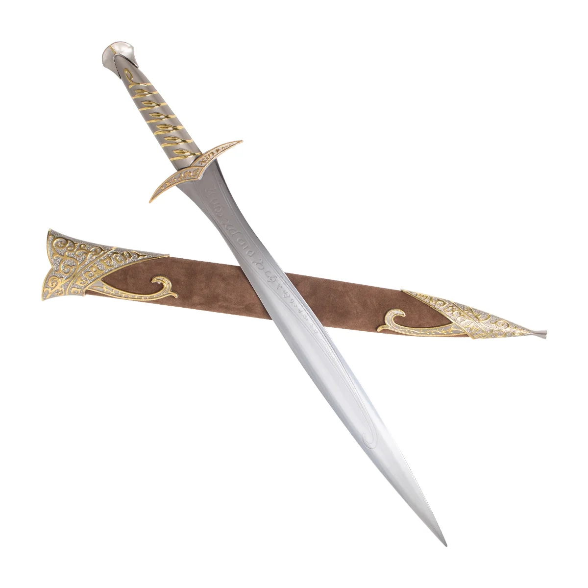 62cm Hobbit Sting Sword Baggins stainless steel blade cosplay Elf King model Real sword not sharp Cosplay role-playing stage