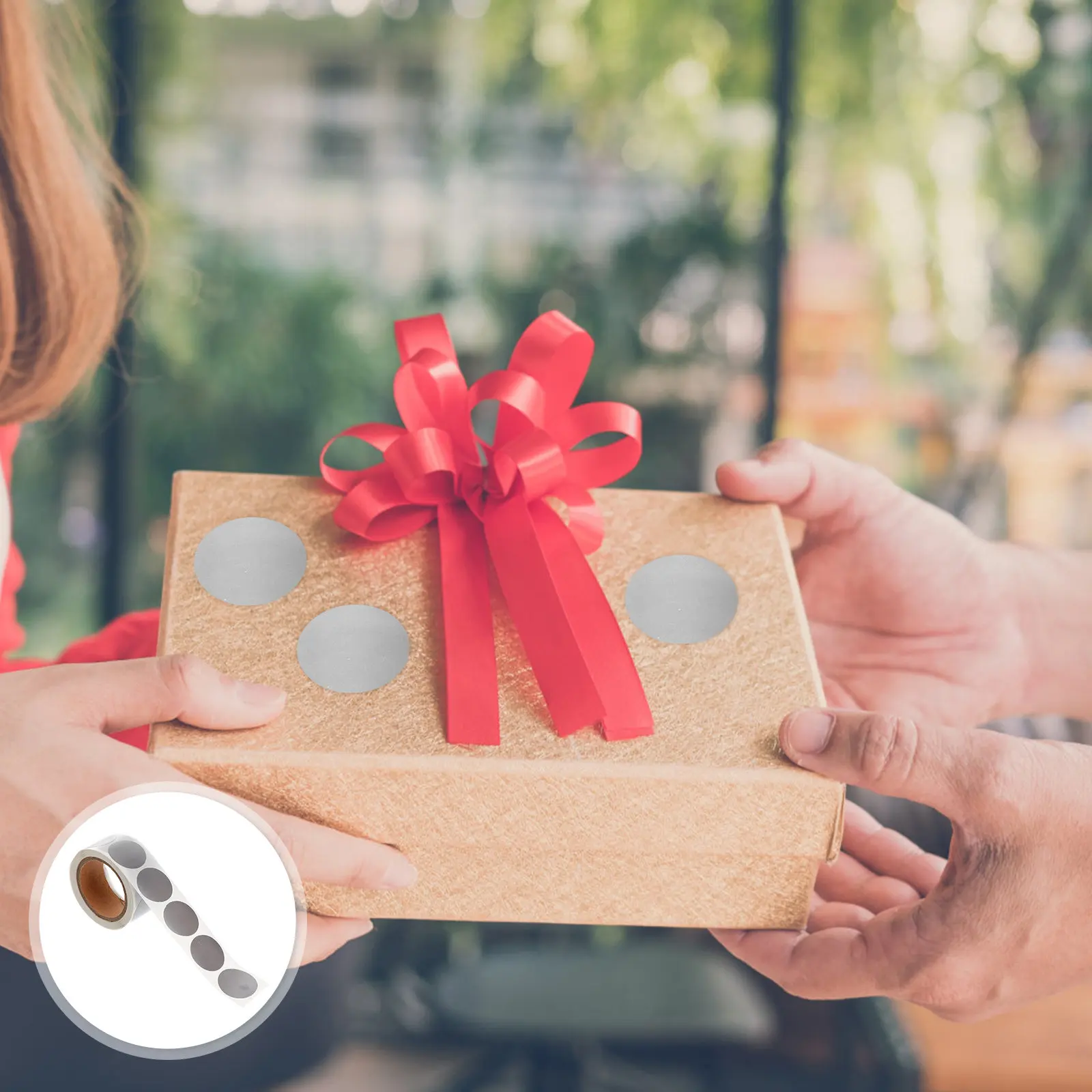 

300Pcs PVC Adhesive Label Stickers Round Scrape Design Gift Tags for Birthday Wedding Festival Decoration Label Sticker