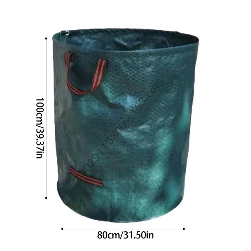 Tas taman dengan pegangan yang diperkuat Tanah Tugas Berat Kantong Limbah Berkemah Kantong Sampah Daur Ulang Untuk Daun Rumput