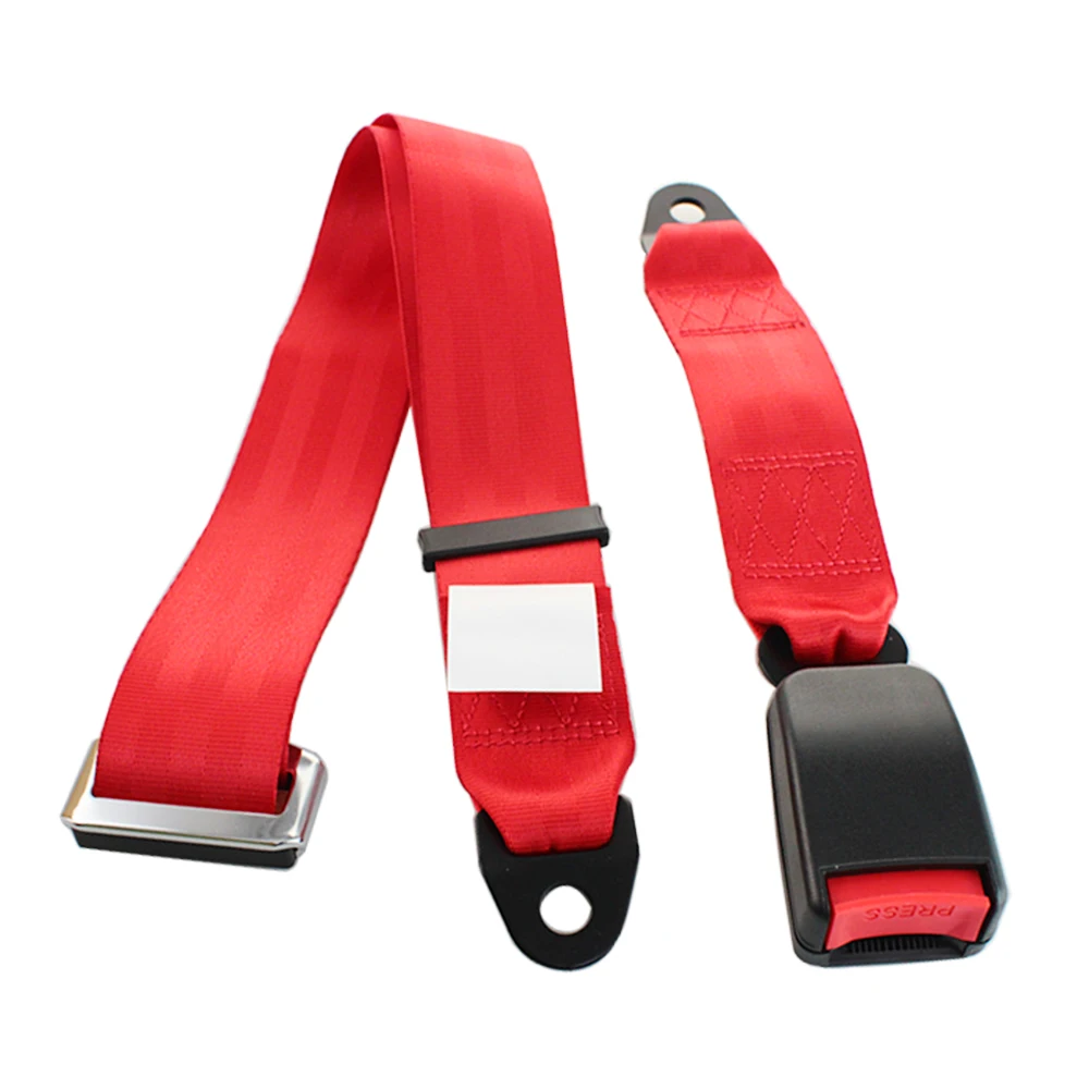 Cinturón de seguridad Universal para coche, extensión ajustable de 2 puntos, color rojo, accesorio para camión