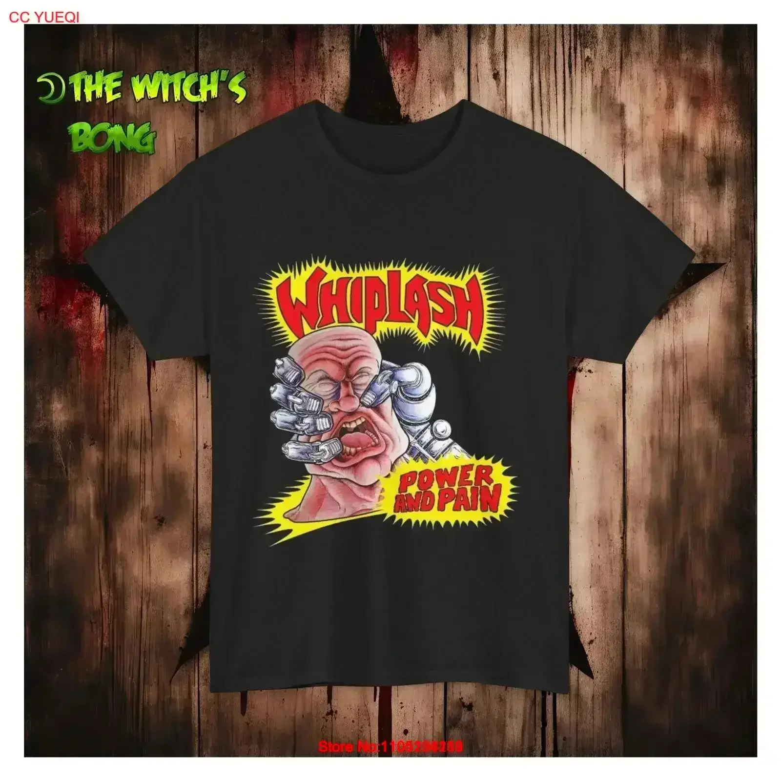 Whiplash Power and Pain Adult T shirt Thrash metal sodom kreater vintage Washed streetwear Top For Everyday Wear vintage