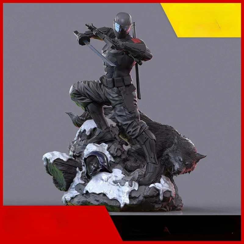 1/24 Scale Resin Figure Model Kit Snake eyes and wolves Unassembled and Unpainted 3D printing DIY toy 182