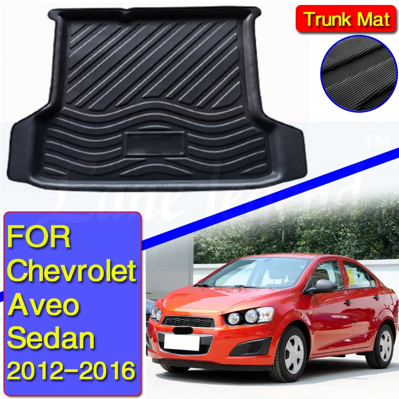 Car Boot Cargo Liner For Chevrolet Aveo Sedan 2012-2016 Rear Trunk Floor Mat Tray Carpet Mud Protector Non-slip 2013 2014 2015