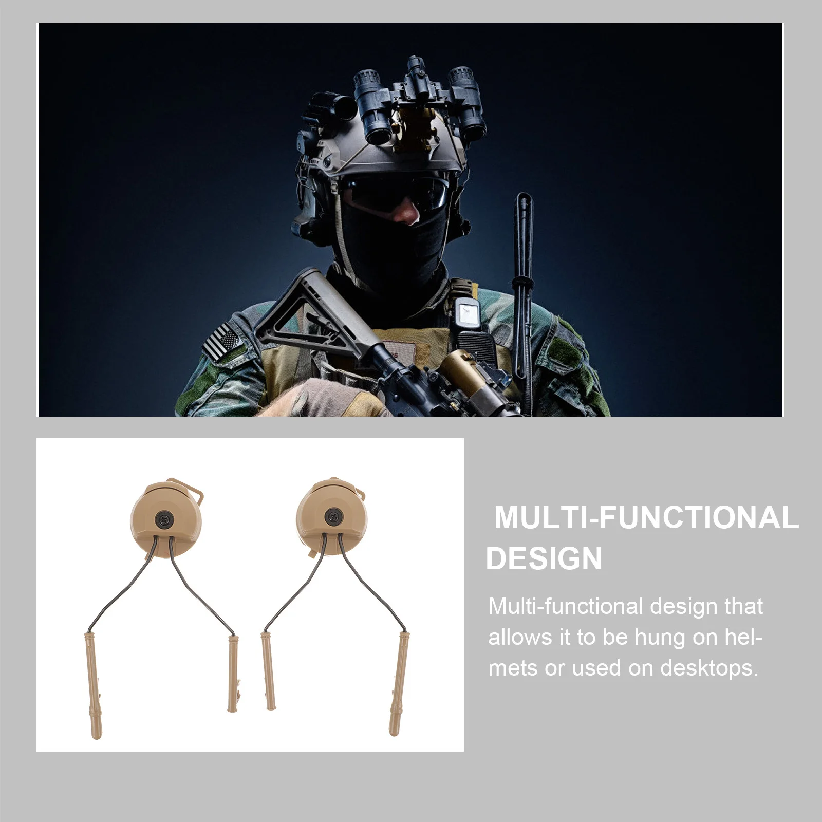 

1Pair Headphone Rack Multifunctional Desk Holder Portable Outdoor Adapter Professional Headphone Hanger