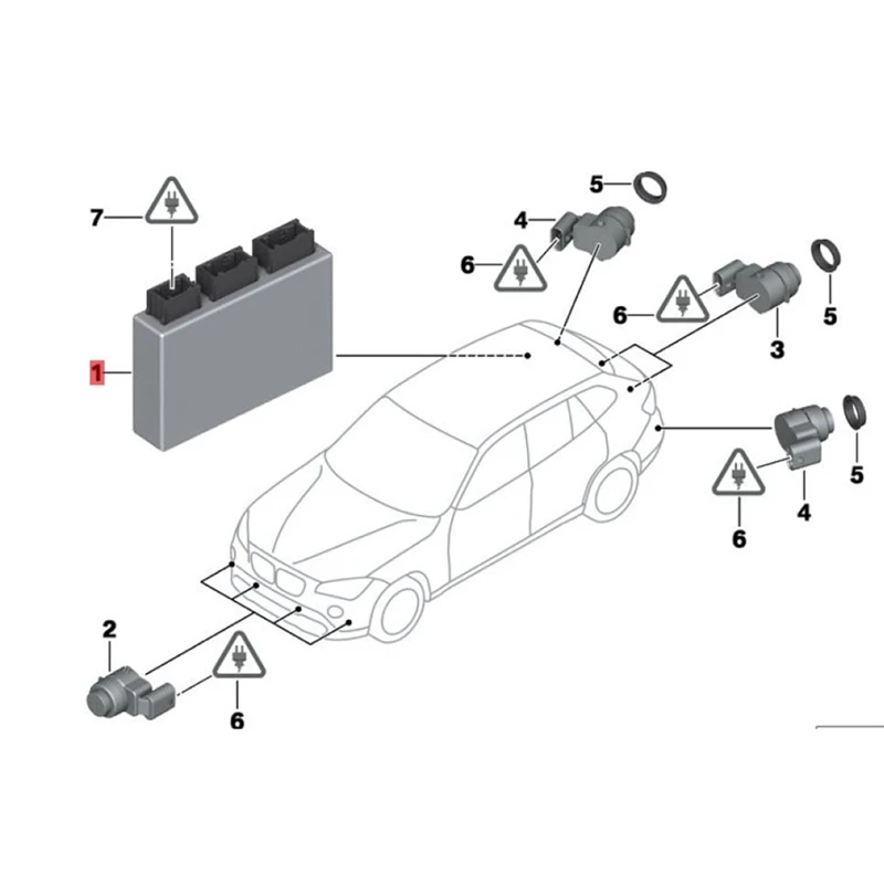 66209252636 Car PDC Park Distance Control Modul For BMW X1 E84 2009-2015 Parts 3Plug High Version Parking Control Unit 9252636