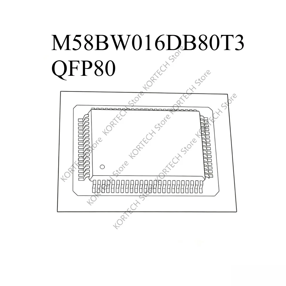 5PCS/LOT M58BW016DB80T3 QFP80 ST Automotive Computer Chip IC