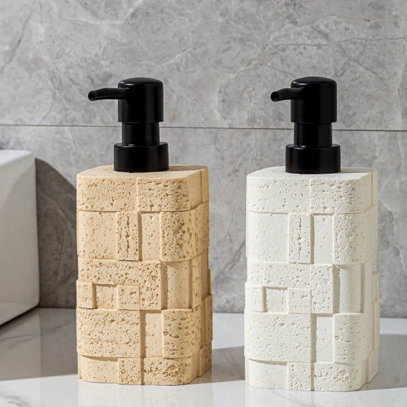 

Bathroom Supplies Sandstone Slate Emulsion Bottle Press Detergent Shampoo Bath Dew Bottle Bathroom Decoration Accessories