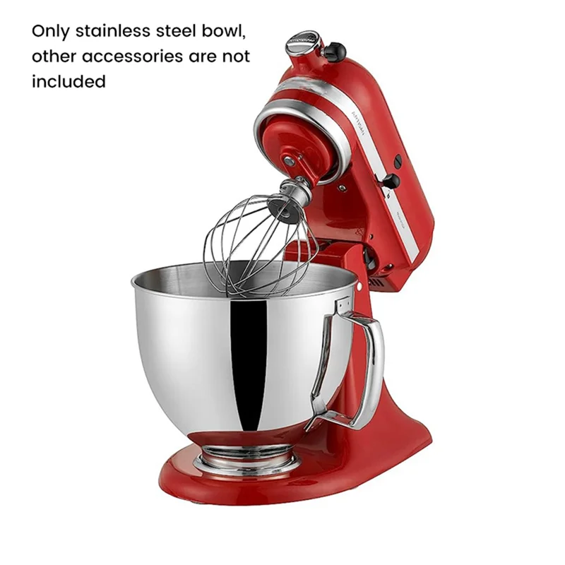 For Kitchenaid Classic&Artisan Series 4.5QT/5QT Mixer 304 Bowl Stainless Steel Mixer Bowl Dishwasher Safe