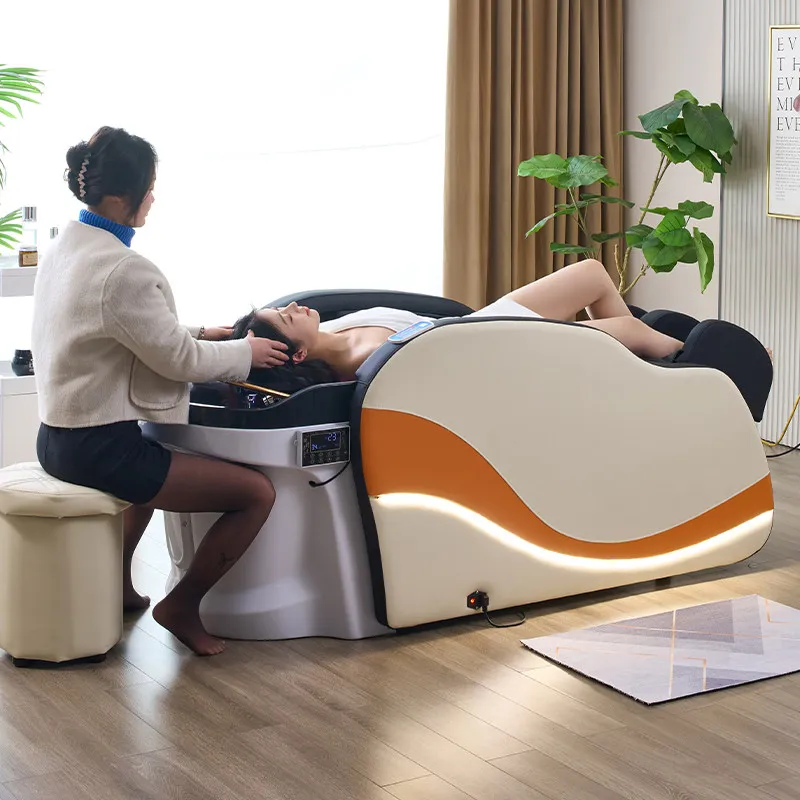 Luxury Elegant Shampoo Bed Hair Wash Chair Cosmetology Machine European Style Shampoo Bed Massager Lavacabezas Head Washing