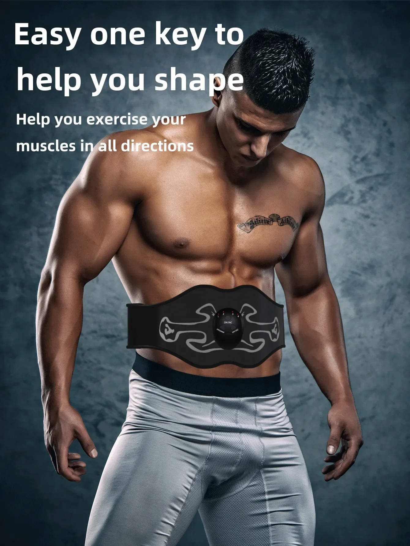 Belt Vibration,Violent Sweatband Massage,Bodybuilding BeltSmart Plastic Belt,Need To Spray A Lot Of Water Before