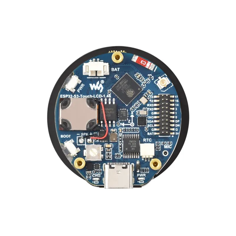 Waveshare ESP32-S3 1.46inch Round Display Development Board,412×412,Supports WiFi & Bluetooth,Accelerometer And Gyroscope Sensor