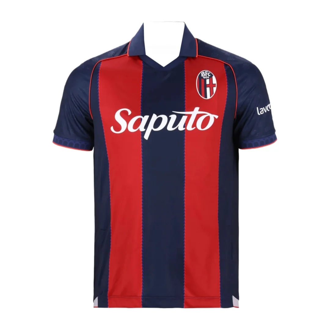 Nueva Camiseta de Fútbol de Bologna con Estampado 3D para Hombre y Mujer, Polo con Cuello Camisero, Transpirable, para Entrenamiento Deportivo, Combinación Familiar
