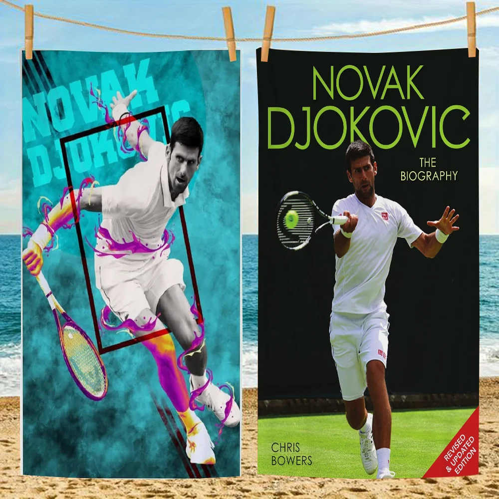 Novak Djokovic Tennis Player Sports Star Cartoon Beach Towel Cute Kawaii Room Decor Bath Girls Children Hand Towels For Shower