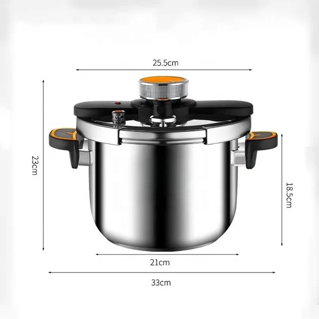 Commercial Stainless Steel Explosion-Proof Pressure Cooker with Bakelite Handle for Restaurants