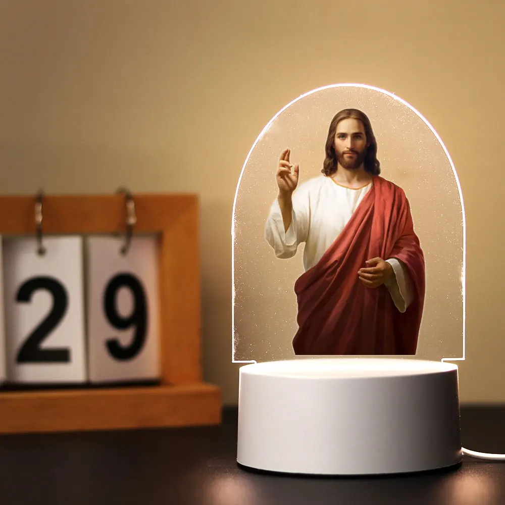 

christ 3D Visual Night Light for Children's Room Decor the Boys Girls Birthday Gift