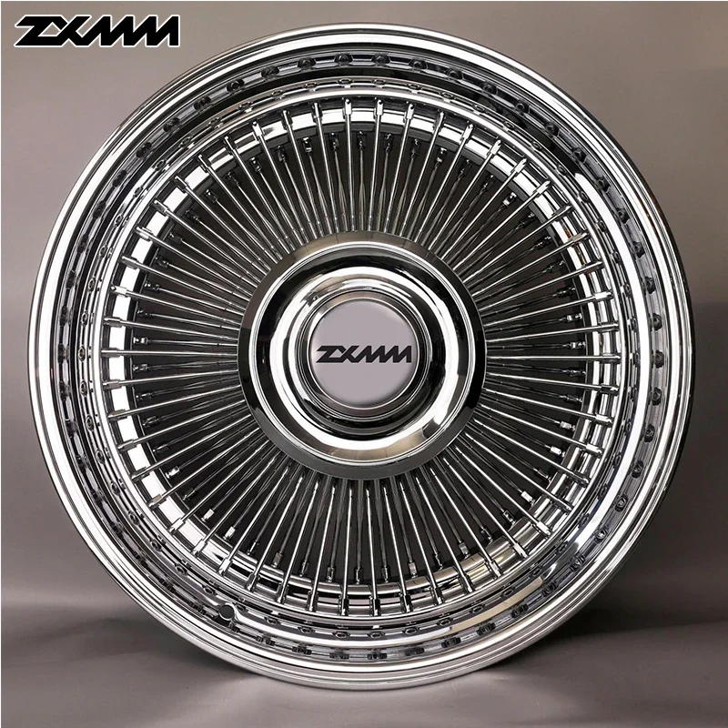 Custom Forged Chrome Steel Wire Wheel Rims 20 22 24 26 Inch for Cadillac Chevrolet Impala