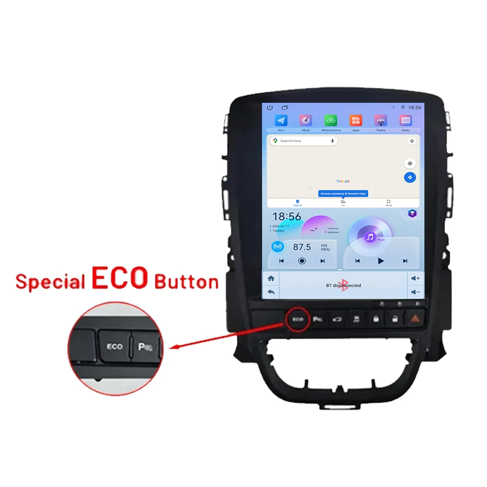 Autoradio Voor Opel Astra J 2009-2015 Android Auto GPS Navigatie Head Unit Multimedia Video Player 5G WIFI Carplay Geen 2din DVD - afbeelding 2