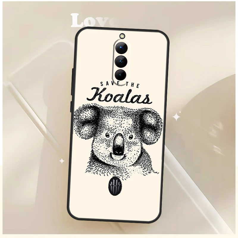 Cute Australia Koala Art Phone Case For ZTE Nubia Red Magic 5G 5S 6R 6S 7S 8S Pro Plus Redmagic 6 7 8 Pro Cover