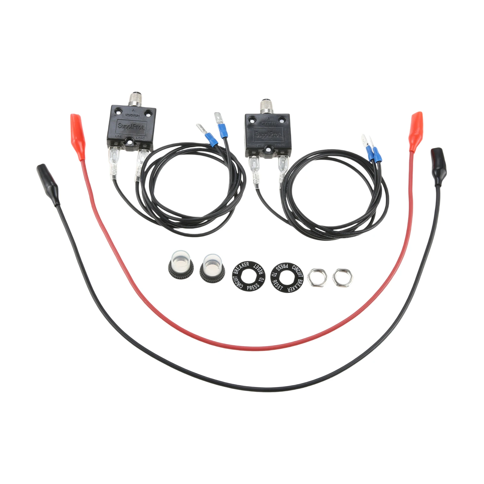 3Amp & 5Amp Resettable Fuse/Breaker With Alligator Clip Cable For HVAC Systems Labs Schools Homes Workshops Industrial Settings