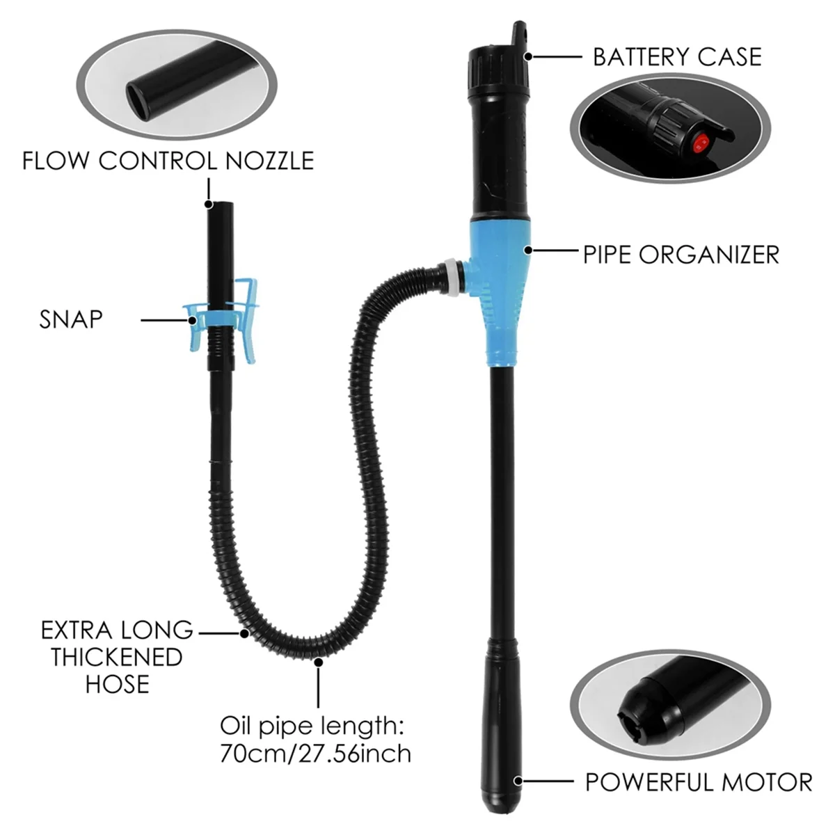 Portable Transfer Pump Battery Operated Electric Siphon Pump Per Efficient Liquid Fuel Transfer Pump