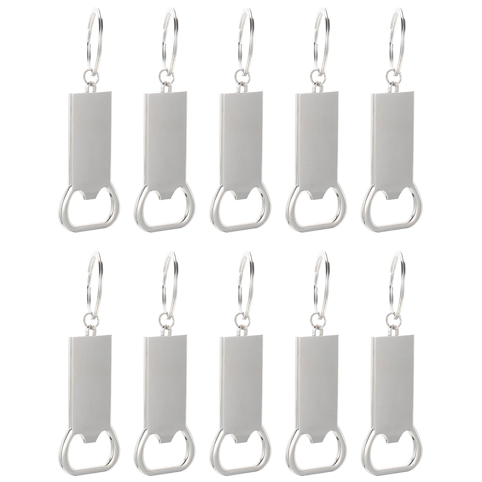 

10pcs Keychain Bottle Opener Zinc Alloy Portable For Camping Hiking Travel Multi-Function Gift Accessory Beer Supplies
