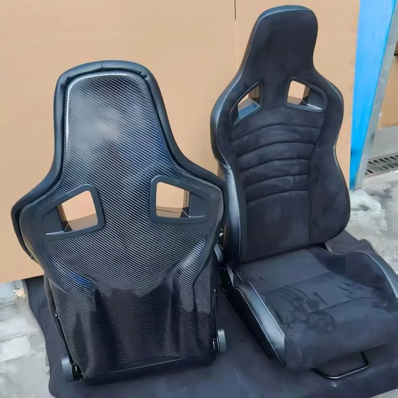 High Quality Carbon Fiber Style Racing Bucket Car With Adjustable Sliders Direct Fit