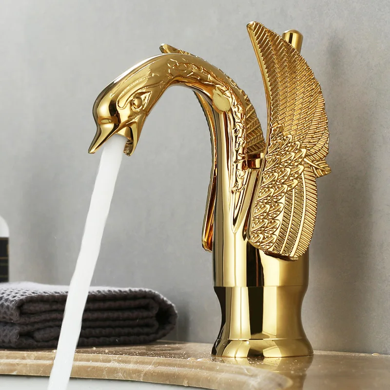 

Европейский антикварный смеситель, смеситель для умывальника «Лебедь» с горячей и холодной водой