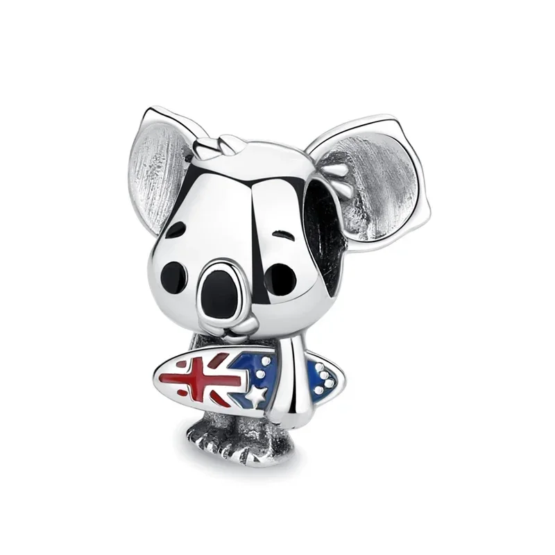 Originale 925 Sterling Silver Charm Love Dog Cat Paw Panda Firefly Charms perline per Pandora braccialetto fai da te gioielli da donna regalo