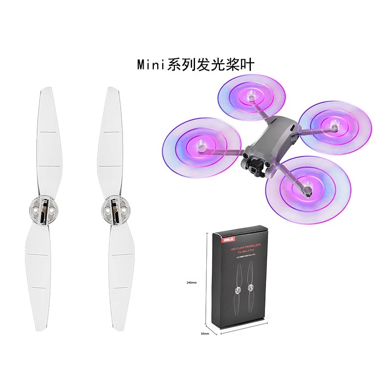 STARTRC Suitable for DJI Mini 4 Pro Luminous Blade LED Propeller, Low Noise Night Flight Accessories