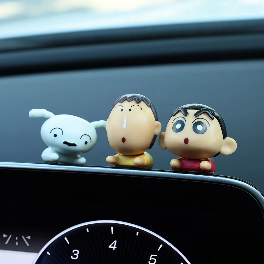 6pcs/Set Anime Crayon Shin-chan Cartoon Characters Figurine Nohara Shinnosuke Action Figure Toy Home Decoration Kids Gift image 3