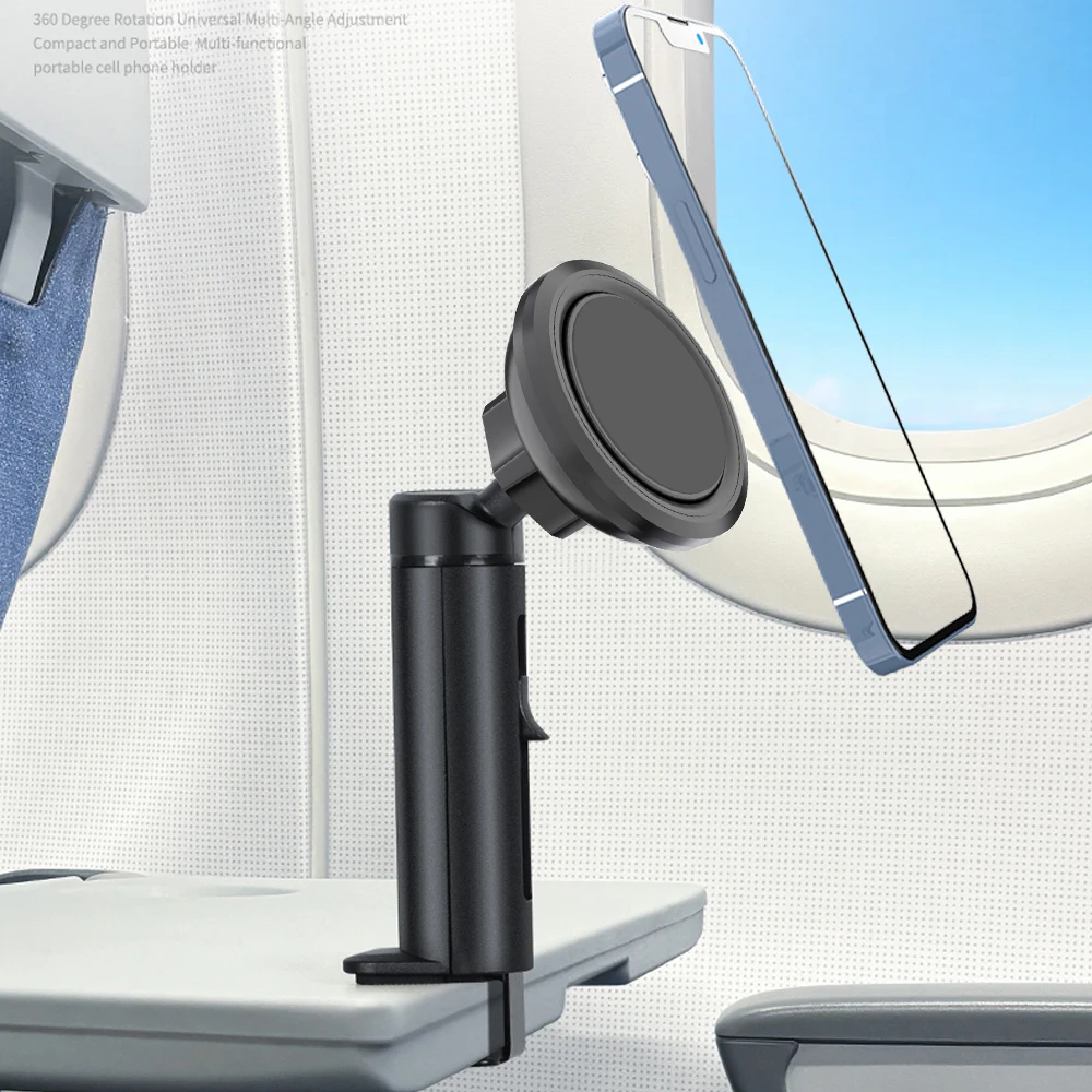 

Universally Mobile Phone Stand Multi-Functional Travel Mini Desktop Stand Adjustable Swivel Folding Portable Kitchen Phone Stand