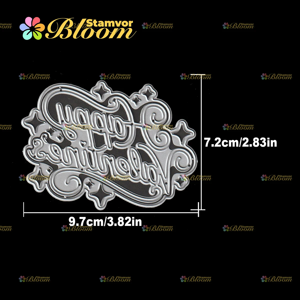 Lovely Layers Stars Title HAPPY VALENTINE'S Metal Cutting Dies Reusable Die Cuts For Scrapbook Card Making DIY Craft Decor