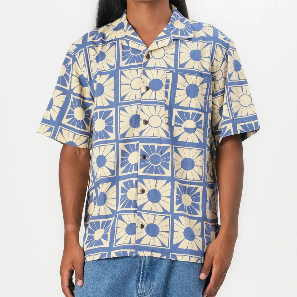Flower Petal-printed Button Up Shirt Casual Short Sleeve Loose Male Clothing Graphic 3D Print Hawaii Fashion Shirts Men Tops
