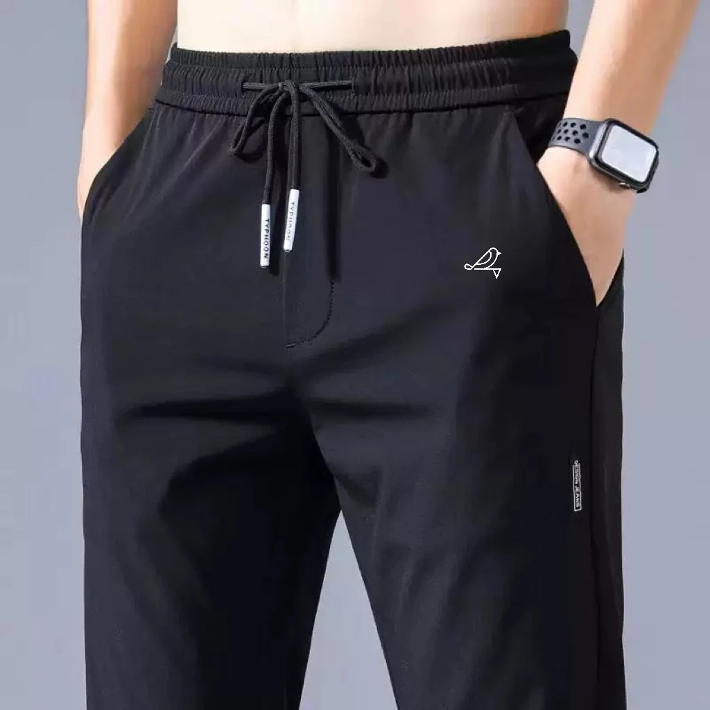 Herren-Sommerhose, atmungsaktiv, schnell trocknend, elastische Taille, gerades Bein, schmale Passform, Freizeithose, Golf, Sport, Jogger, 5XL