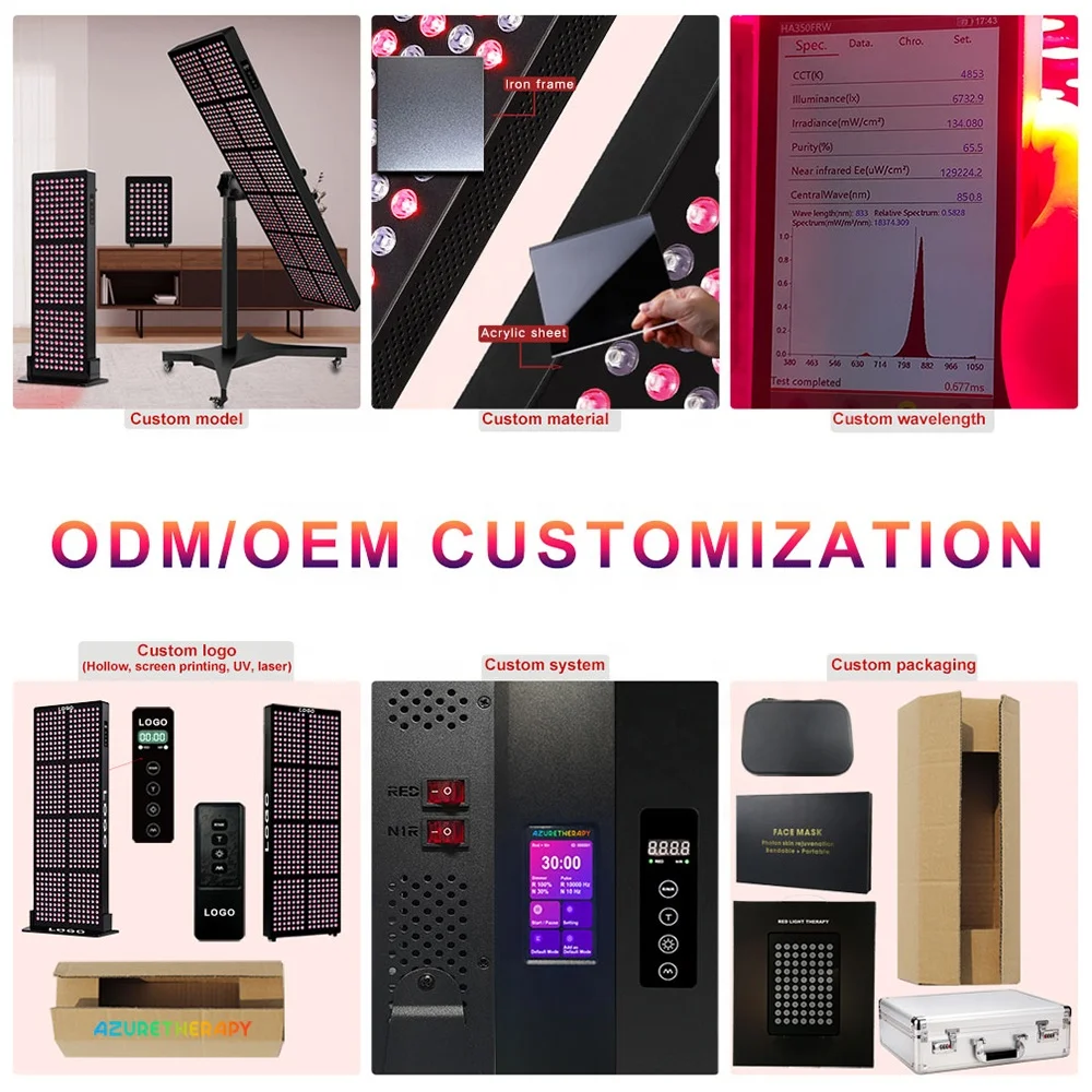 OEM ODM 7 Wavelength 1717x419mm Size Customization Full Body Lamp PDT Machine Infared Device Led Red Light Therapy Panel