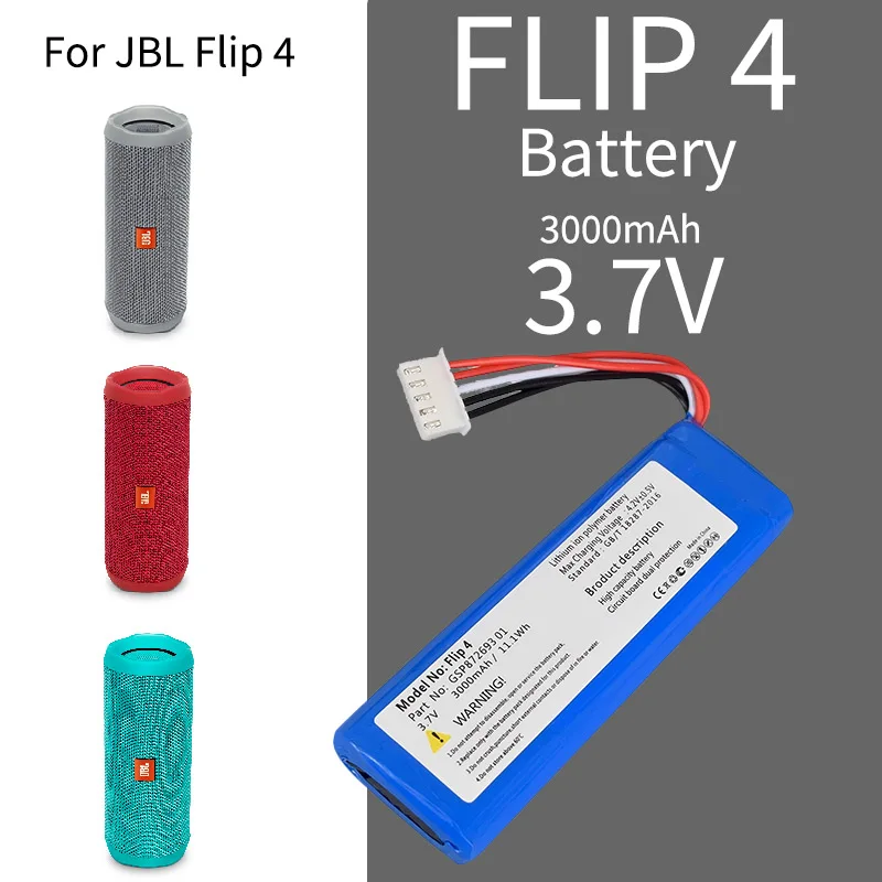 

JBL Flip 4 /JBL Flip 4 Speaker Battery Original 3000mAh 3 7V with Tools for Player Replacement，+tools，jbl flip 4