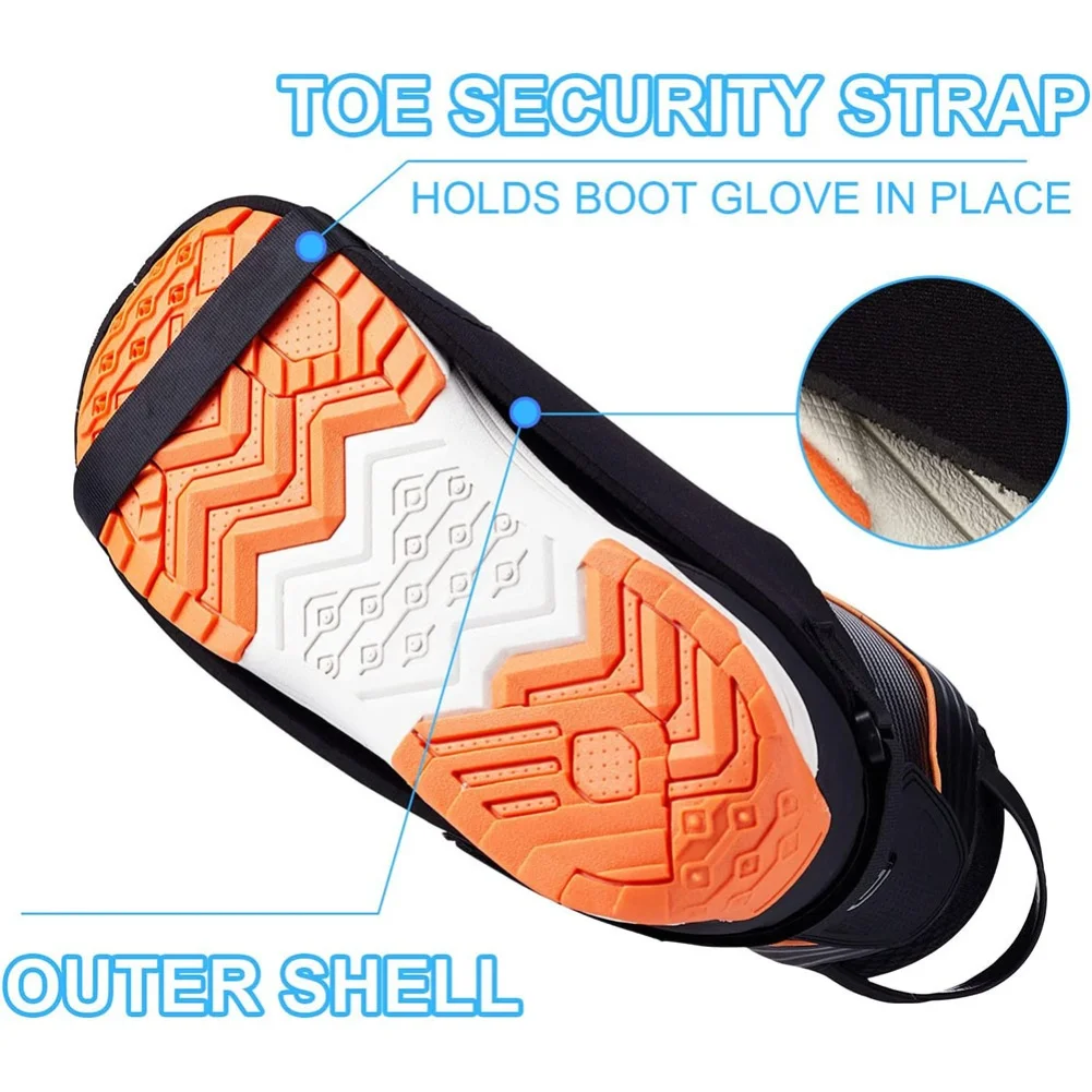 أغطية أحذية التزلج القابلة للتعديل، ملحقات التزلج، أغطية أحذية التزلج المقاومة للماء، حزام كعب قابل للتعديل، نعل مضاد للانزلاق