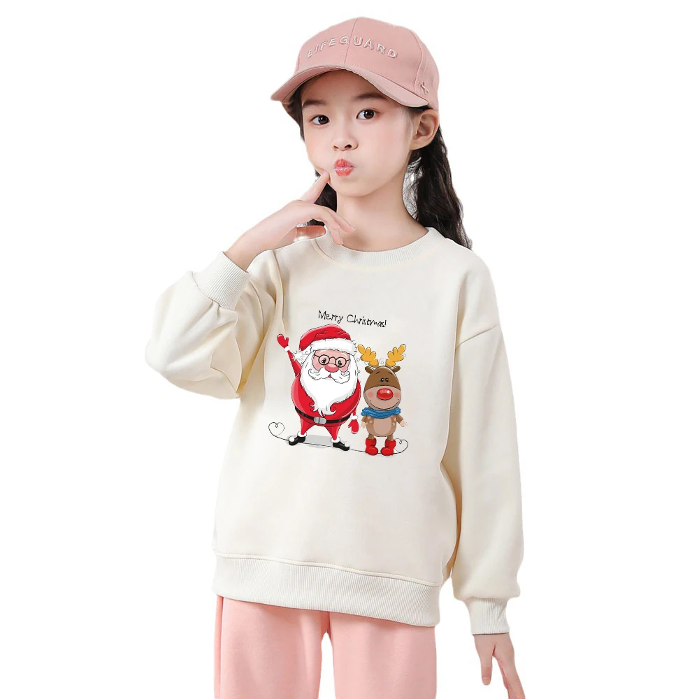 Christmas Family Sweater with Deer Jersey De Navidad Para To Da La Familia Mother and Daughter Matching Outfits Family Clothing