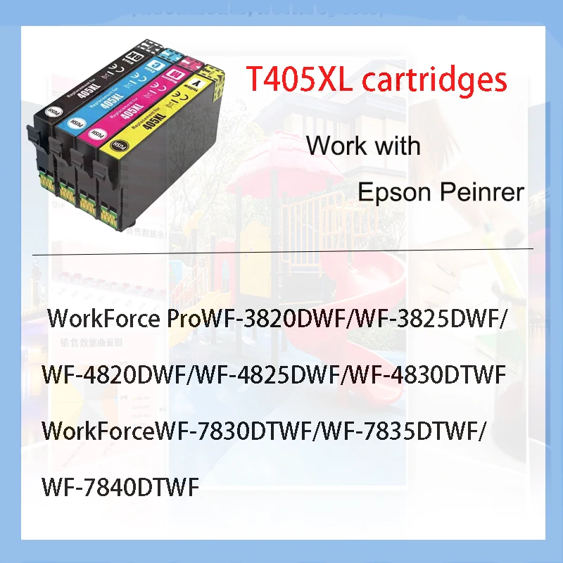 Imagem -03 - Vilaxh-cartucho de Tinta 405xl T405 para Epson Compatível com Wf7830 Wf-7835 Wf-7840 Wf3820 Wf-3825 Wf4820 Wf-4825 4830