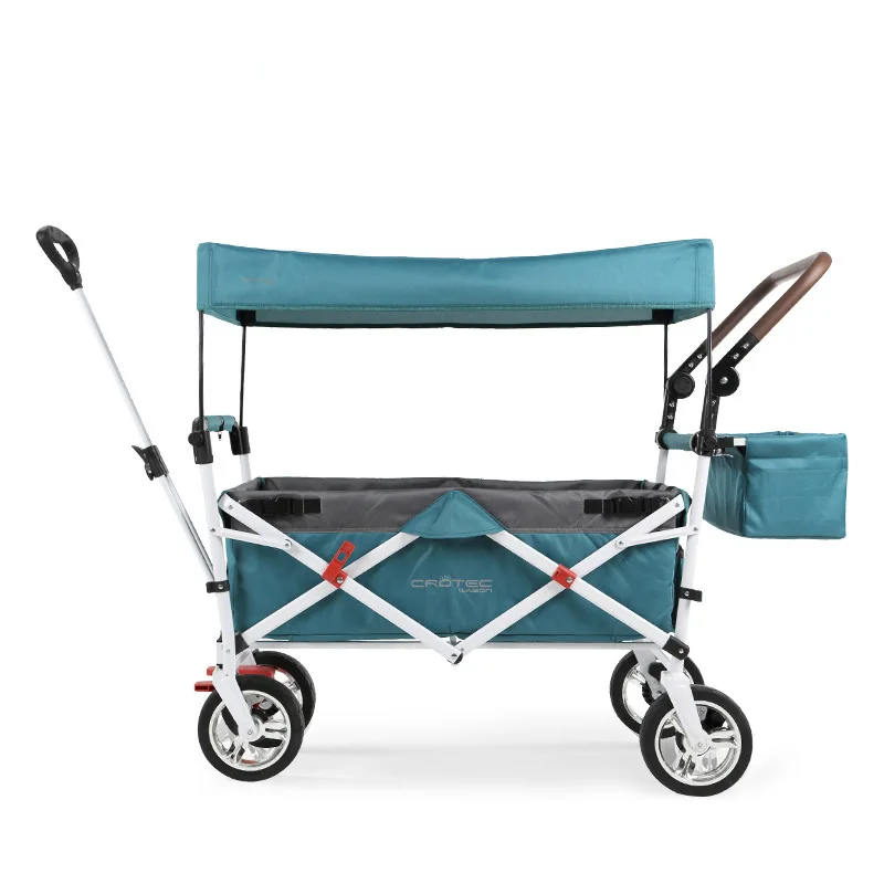 CROTECWAGON trailer baby stroller  baby can sit  lie down  fold, twin second child artifact  children's camping handcart