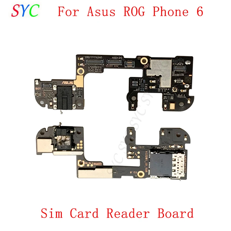 

Sim Card Reader Holder Tray Slot For Asus ROG Phone 6 AI2201 Sim Card Reader Board Flex Cable Repair Parts