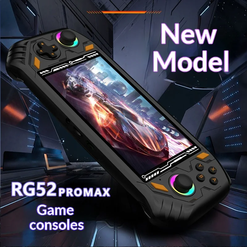 

Портативная игровая консоль New RG52Pro Max с 5,5-дюймовым экраном в стиле PSP, ретро-аркада FC, для путешествий, дома и любителей игр.