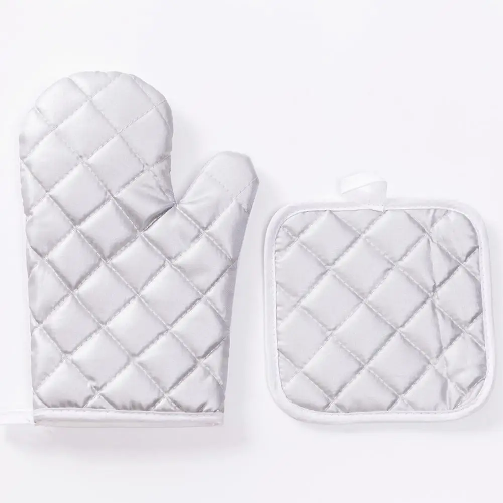 Baking Gloves -thick Heat-resistant Oven Gloves Non-slip Cooking Mitts Fine Sewing Kitchen Baking Tools for Safe Handling