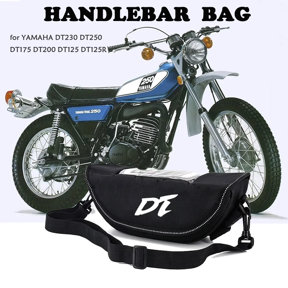 For YAMAHA DT230 DT250 DT175 DT200 DT125 DT125R Motorcycle Accessories Waterproof Bag Storage Handlebar Bag Travel Tool Bag