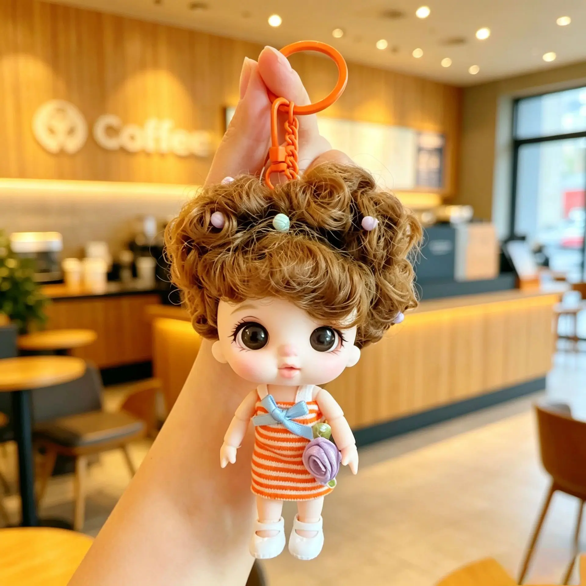 10cm Doll Keychain Pendant Joints Moveable Mini Cute Princess Doll Dress Up Toys Exquisite Girl Toy Car Bag Charm Children Gift